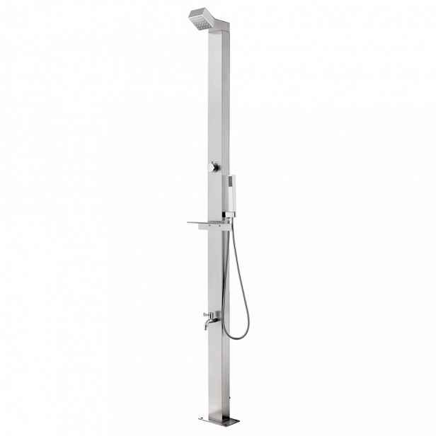 Zahradní sprcha 220 cm stříbrná