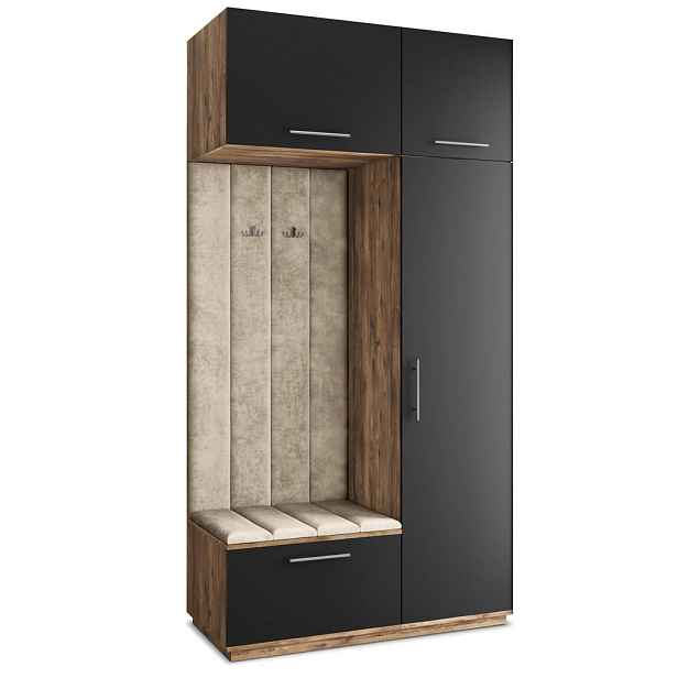 MASSENO MODERNÍ PŘEDSÍŇOVÁ SKŘÍŇ REMA, 120/240/60 cm, dekor dub