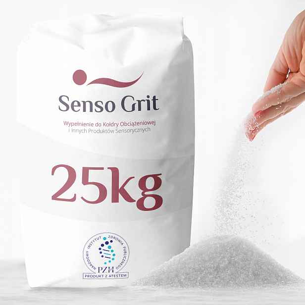 Skleněná výplň na přikrývky Výrobce Senso Grit Atest Pzh 25 kg