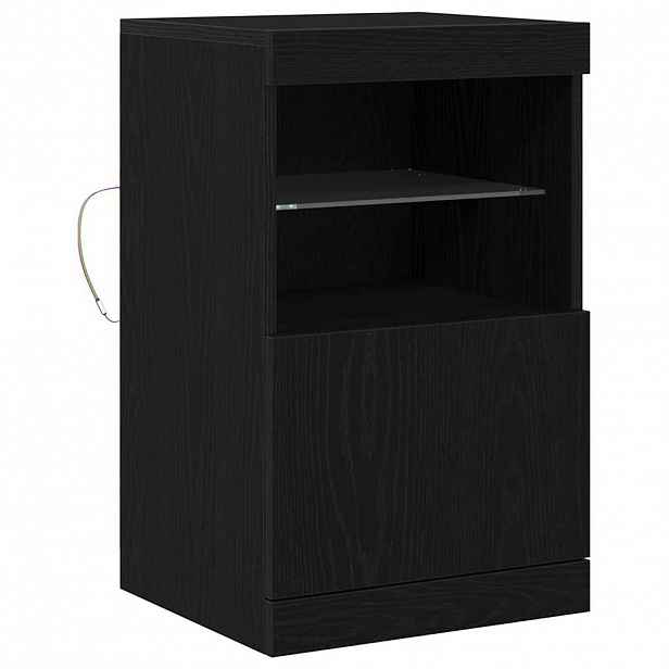 vidaXL LED komoda Černý dub 41 x 37 x 67 cm Kompozitní dřevo