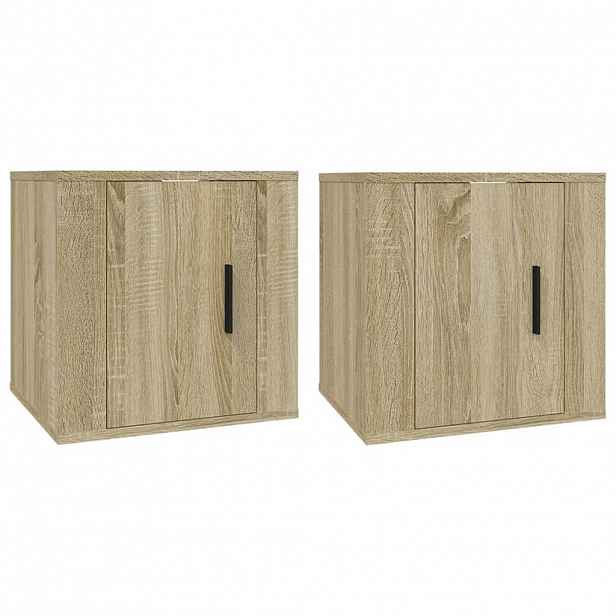 vidaXL Nástěnné TV skříňky 2 ks dub sonoma 40 x 34,5 x 40 cm
