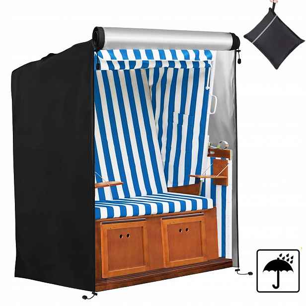 Obal Na Plážový Koš 420D 135*105*175/140 Cm Voděodolný Černý XXL