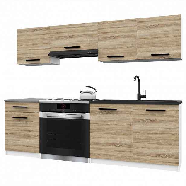 B BELINI GROUP KUCHYŇSKÁ LINKA Italia 1 180 cm, s pracovními deskami, Dub Sonoma