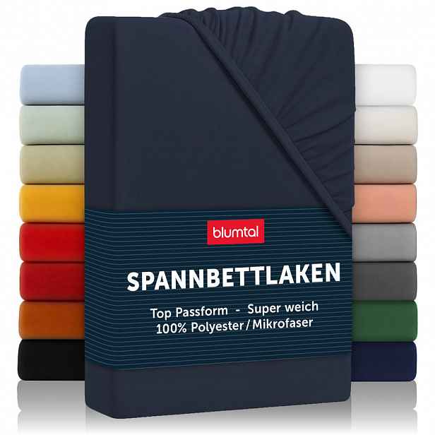 Blumtal NAPÍNACÍ prostěradlo z mikrovlákna, 140/190/30 cm, Tmavě modrá