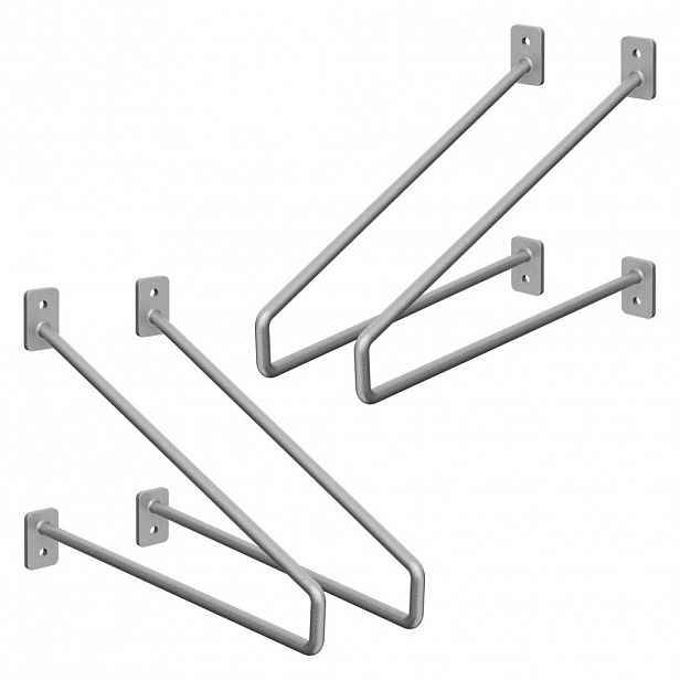 ML-DESIGN DRŽÁK NA POLIČKU, sada 2 ks, 265 mm, stříbrný