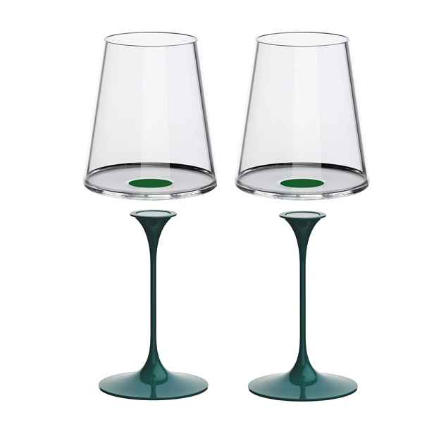 Sada 2 sklenice na červené víno + 2 stopky Trebonn SplitGlass Barva: zelená