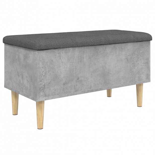vidaXL Úložná lavice betonově šedá 82 x 42 x 46 cm kompozitní dřevo