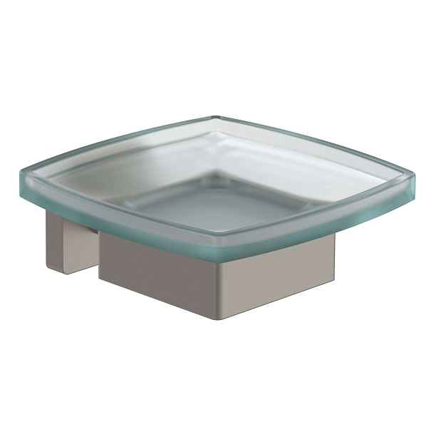 Villeroy & Boch Elements Striking - Mýdlenka s držákem, sklo/matný kartáčovaný nikl TVA15202000064
