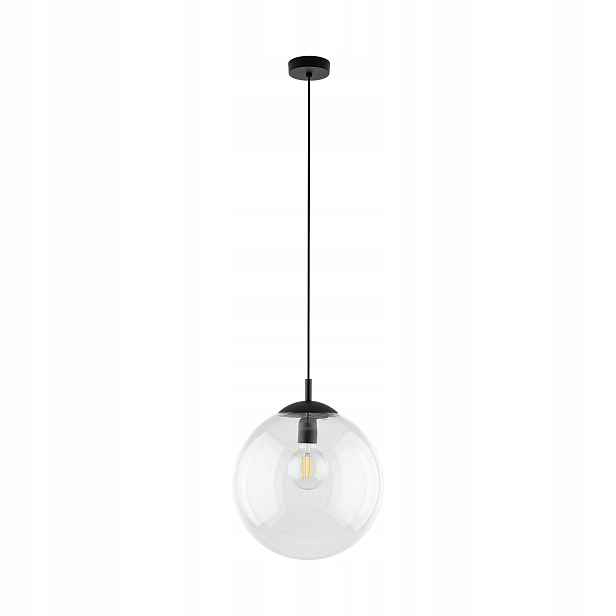 Závěsná lampa Esme Transparentní skleněné stínítko 1xE27 35 cm Stropní obývací pokoj