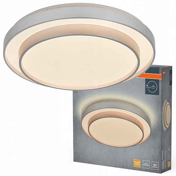 Stropní Svítidlo Led nástěnné svítidlo 36W 2000lm 3000K Teplá stříbrná Orbis Osram