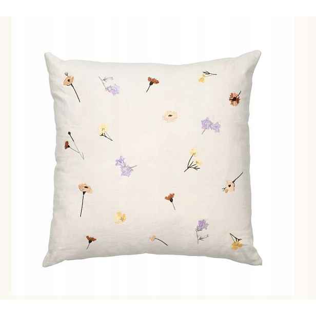 Broste Copenhagen Povlak na polštář Flora 50x50 cm 100% bavlna krémová