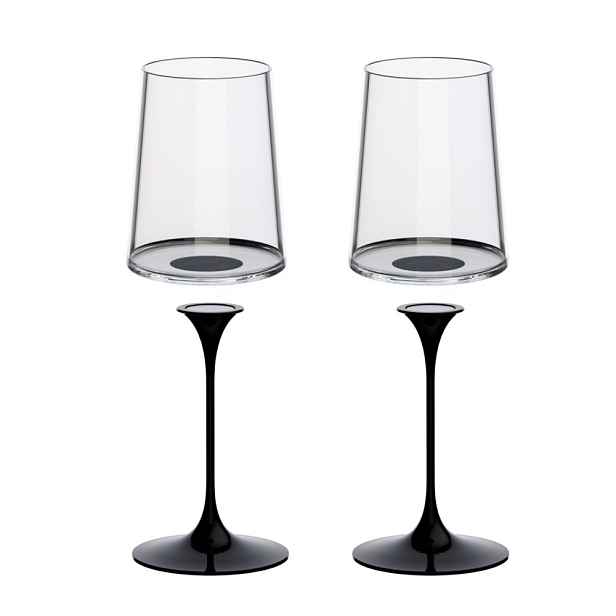 Sada 2 sklenice na bílé víno + 2 stopky Trebonn SplitGlass, 2 ks Barva: černá