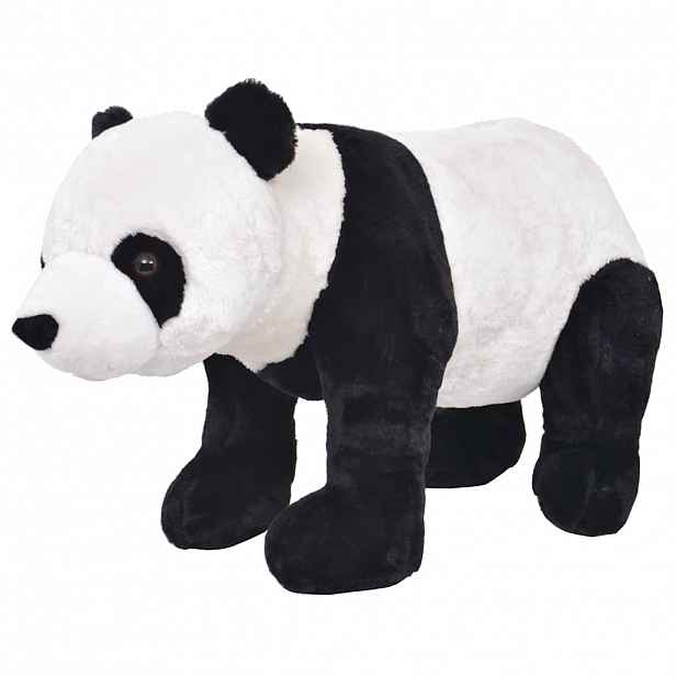 vidaXL Stojící plyšová hračka panda černá a bílá XXL