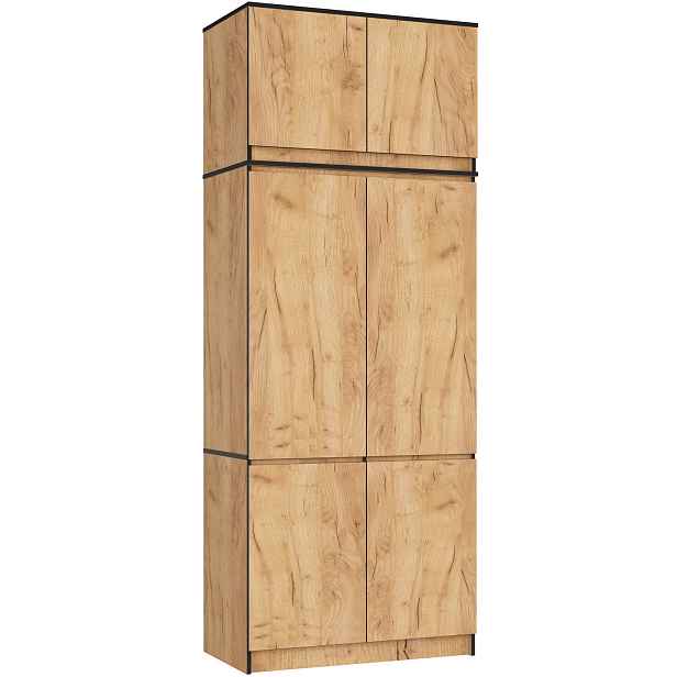 Ak furniture Šatní skříň s nástavcem CLP 90 cm dub Craft