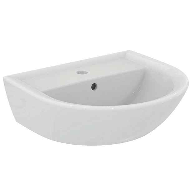 Ideal Standard Eurovit - Umyvadlo 50x44 cm, s přepadem, otvor pro baterii, bílá W332801