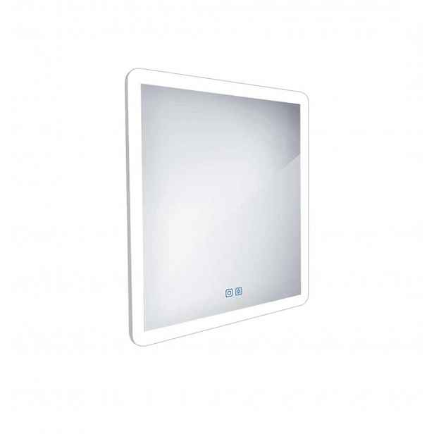 Nimco - Zrcadlo s LED osvětlením, 60x60 cm, dotykový senzor, hliník ZP 19066VX