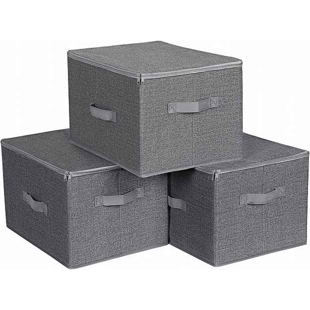 Sada Úložných Boxů Songmics 3 Ks, Organizér Do Domácnosti, Materiál