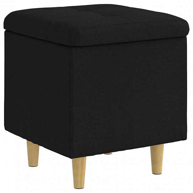 vidaXL Ottoman s úložným prostorem Černý 40 x 40 x 45 cm textil