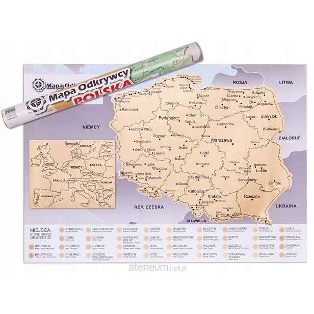 Mapa objevitele – Polsko – vylepšená stírací los