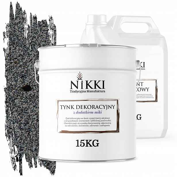 Dekorativní Omítka Vnější/vnitřní 15 Kg Tmavě Šedá Černá Mika D912 Podklad