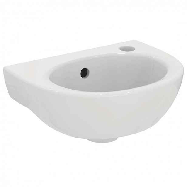 Ideal Standard Eurovit - Umývátko 35x26 cm, s přepadem, otvor pro baterii vpravo, bílá E871601