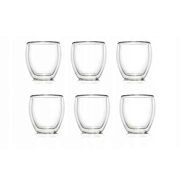 Lux Sklenice S Dvojitou Stěnou Nafukovací Sklo 100 ml 6 Ks Espresso Creano
