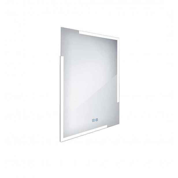 Nimco - Zrcadlo s LED osvětlením, 60x80 cm, dotykový senzor, hliník ZP 14002VX