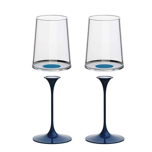 Sada 2 sklenice na bílé víno + 2 stopky Trebonn SplitGlass, 2 ks Barva: modrá