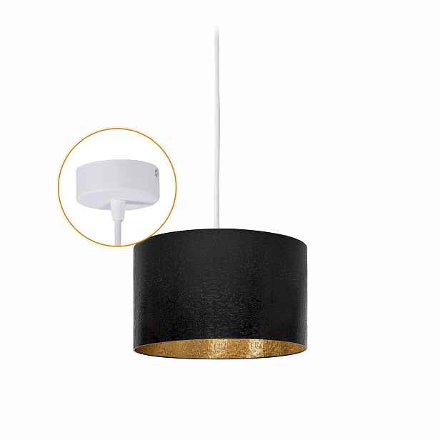 stropní svítidlo Led Závěsná Lustr 60 W Černá do obývacího pokoje Stínidlo E27
