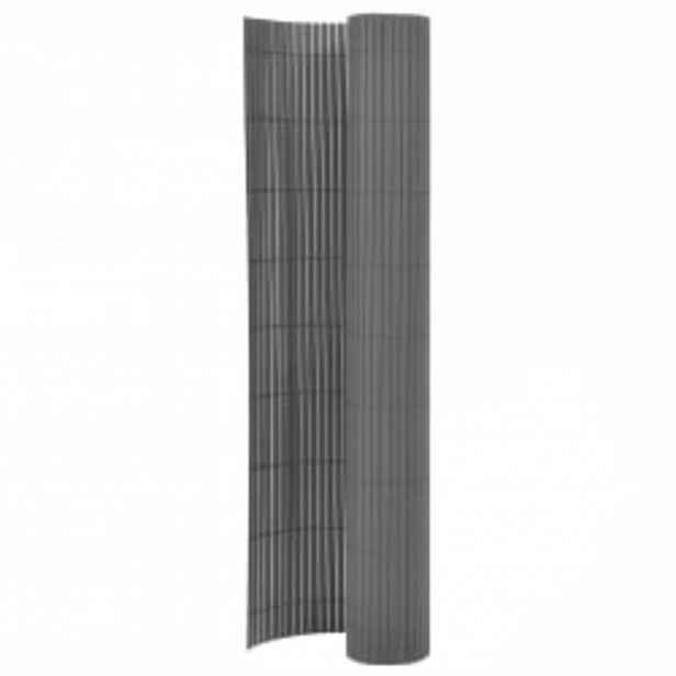 vidaXL Oboustranný zahradní plot 110 x 400 cm šedý