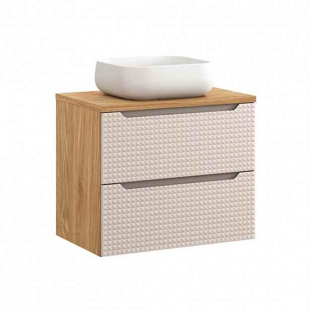 Petits-meubles UMYVADLO 70cm Mallory Béžová a dřevo