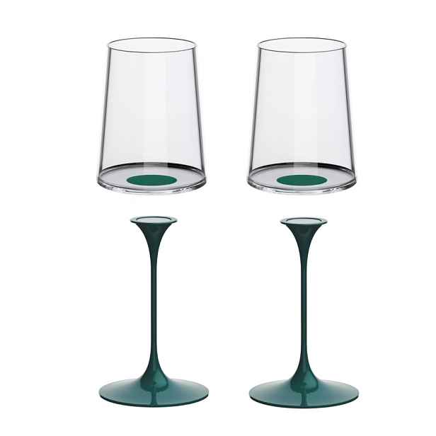 Sada 2 sklenice na bílé víno + 2 stopky Trebonn SplitGlass, 2 ks Barva: zelená