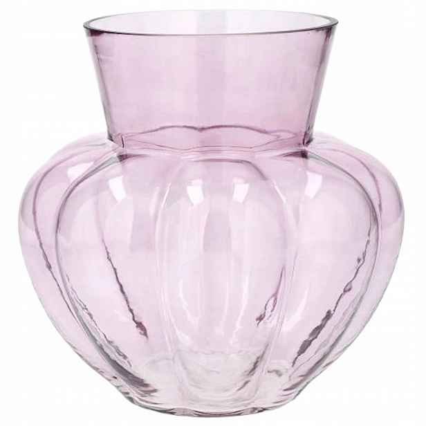 Skleněná Váza 22 cm Kulatý Na Květiny Kytice Do Obývacího Pokoje Domu Boho Retro