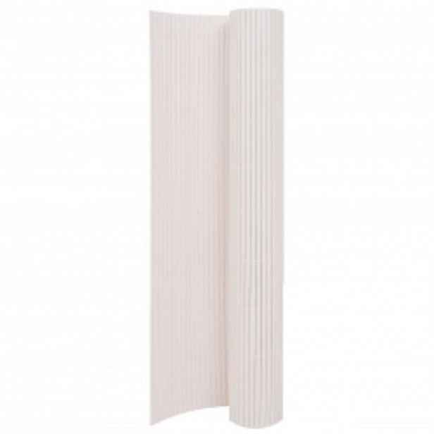 vidaXL Oboustranný zahradní plot 110 x 500 cm bílý