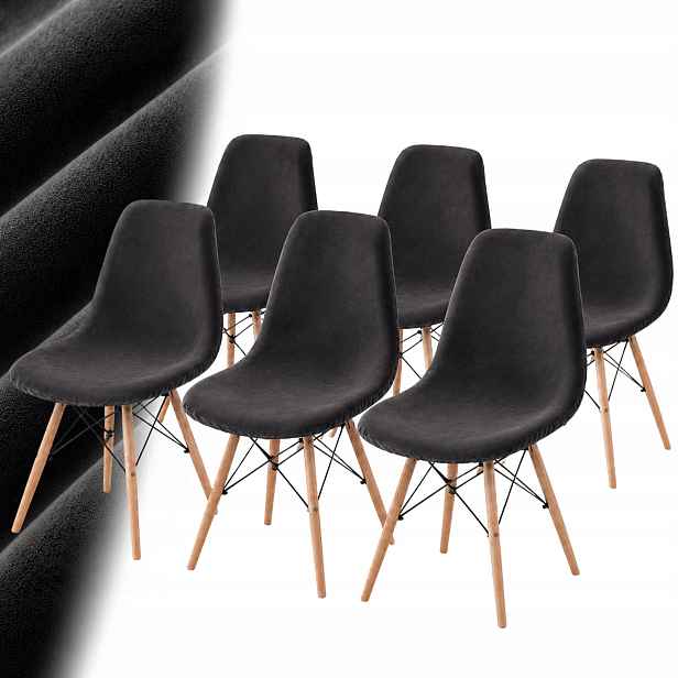 Potah Na Skandinávské Křeslo 6 Ks Velur Premium Elastický Plyš