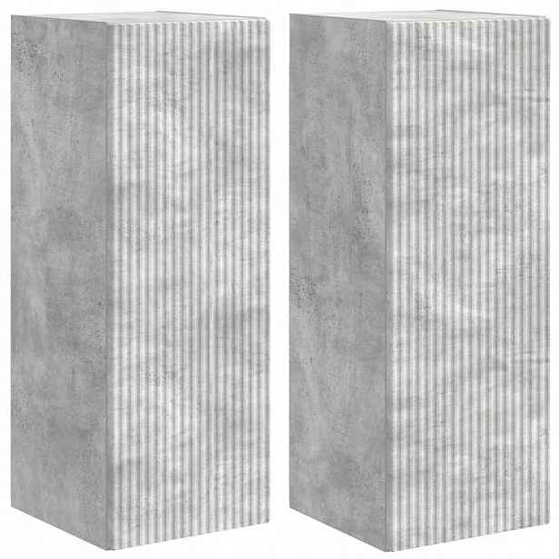 vidaXL TV wall cabinet 2 ks betonově šedá Kompozitní dřevo