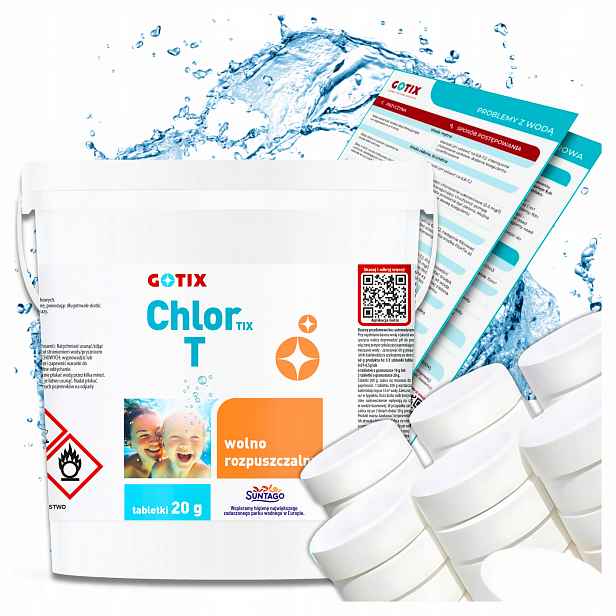 Chlor do bazénu Jacuzzi Tabletky Volně Rozpustné Bazénová chemie 5 Kg