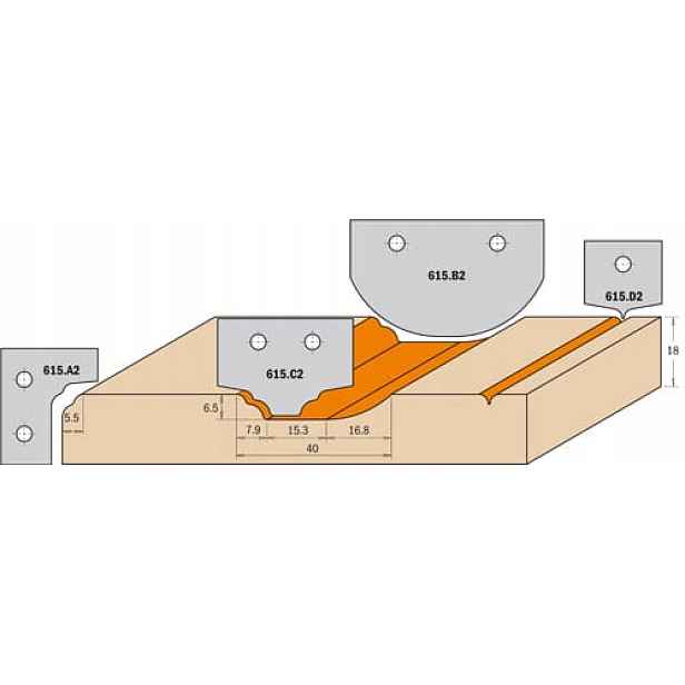 Cmt 615.D2 Nůž Hm Profil 2