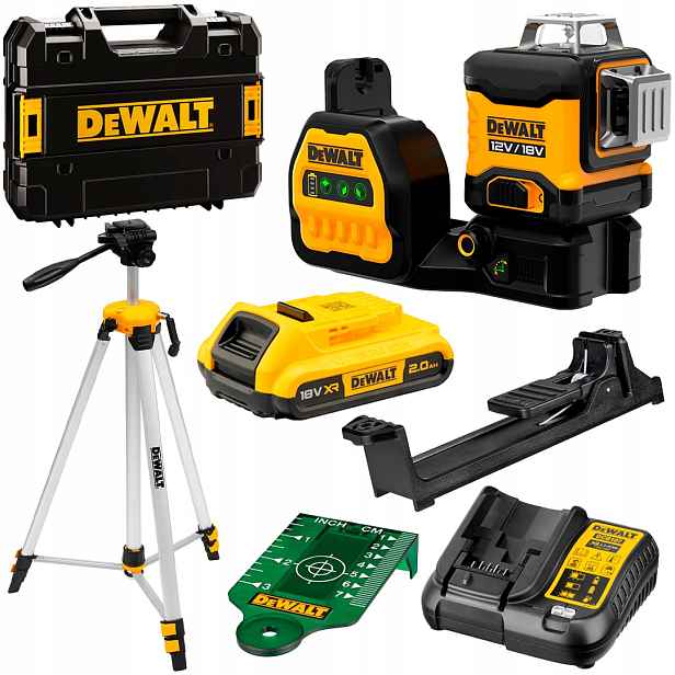 Laser 12/18V zelený DeWALT DCE089D1G18 stativ