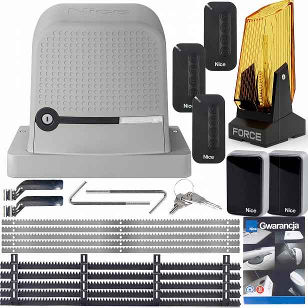 Sada Pro Brány Nice Robus 600 3x Pilot MYGO4 Lišta Led Lampa