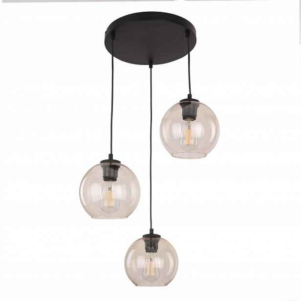 Závěsná stropní lampa Zwis Lustr Cubus Černá 3xE27 110 cm Tk Lighting