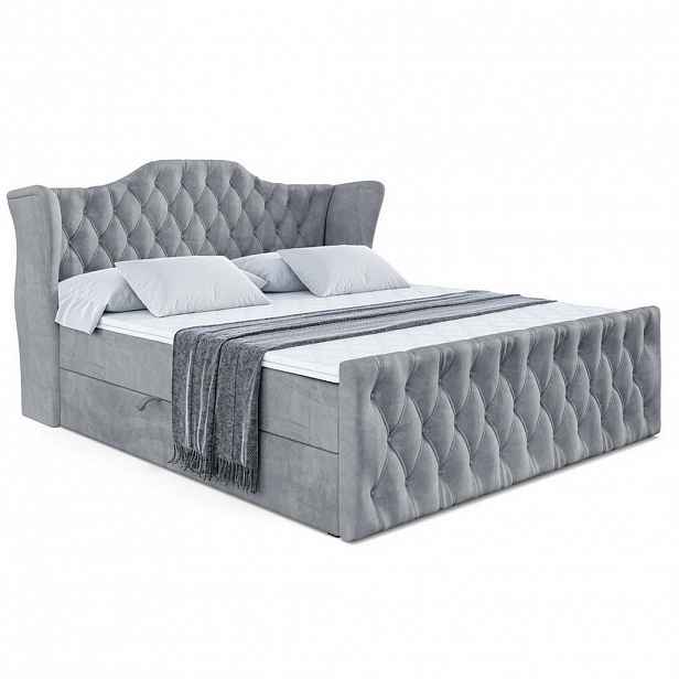 ALTDECOR AMERICKÁ postel VILA-Z – 120 × 200 cm – H3 – šedá