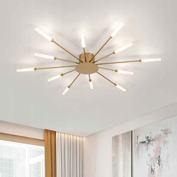 Led Stropní Svítidlo Lustr Zlaté Moderní Kreativní Ohňostroj 4500K 12W