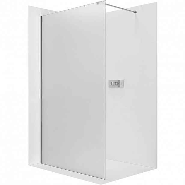 Sprchová zástěna Walk-in Onyx Cube L/P - 8 mm - hranatá vzpěra - chrom, mléčné sklo - 30x200 cm