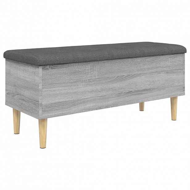 vidaXL Úložná lavice šedá sonoma 102 x 42 x 46 cm kompozitní dřevo