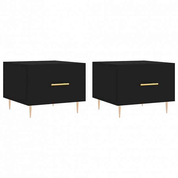 vidaXL Konferenční stolky 2 ks černé 50 x 50 x 40 cm kompozitní dřevo