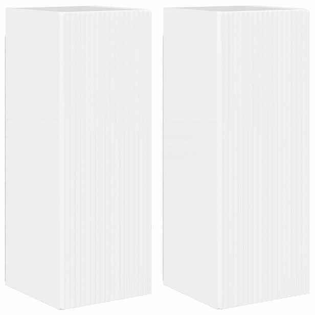 vidaXL TV wall cabinet 2 ks Lesklá Bílá Kompozitní dřevo