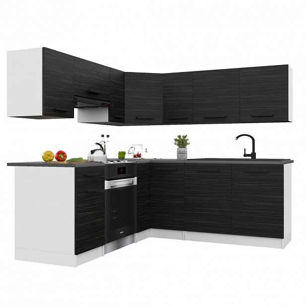 B BELINI GROUP KUCHYŇSKÁ LINKA Italia 6 360 cm, s pracovními deskami, Eben