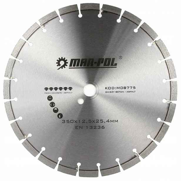 Diamantový Kotouč 350x12, 5x25, 4 mm čerstvý beton/ asfalt)