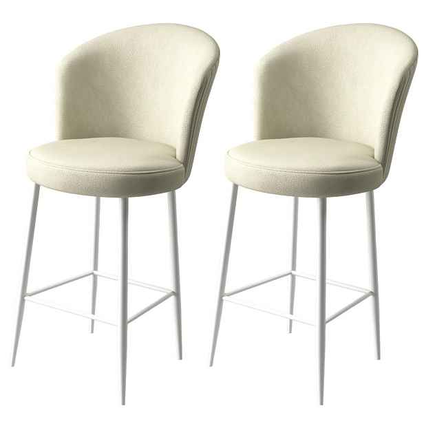 Sada barových židlí Alte Cream and White, 2 ks, 2 ks